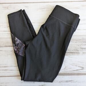 Moret Ultra Black and Purple Cropped Leggings Sz Medium